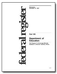 Department of Education [Cfdano. : 84262... by Longanecker, David A.