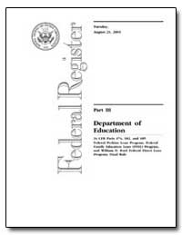 Department of Education 34 Cfr Parts 674... by Mclaughlin, Maureen A.