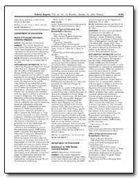 Department of Education Notice of Propos... by Tressler, John D.