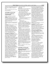 Department of Education Submission for O... by Tressler, John D.