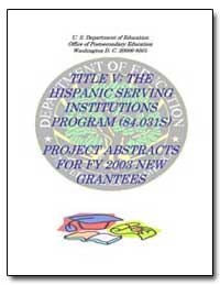 Title V: The Hispanic Serving Institutio... by Hanson, Barbara
