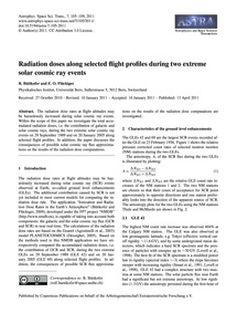 Radiation Doses Along Selected Flight Pr... by Bütikofer, R.
