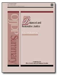 Balanced and Restorative Justice by Department of Justice