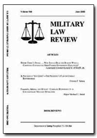 Military Law Review by Bradley, Mary J.