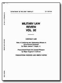 Military Law Review Volume 95 by Nagle, James F., Major