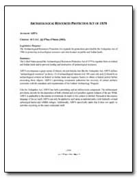 Archaeological Resources Protection Act ... by 