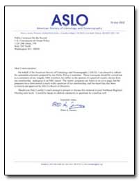 The American Society of Limnology and Oc... by Jumars, Peter A.