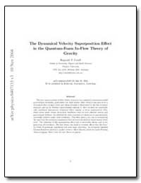 The Dynamical Velocity Superposition Eff... by Cahill, Reginald T.