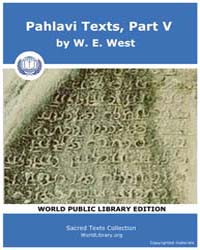 Pahlavi Texts, Part V Volume Vol. 47 by West, W. E.