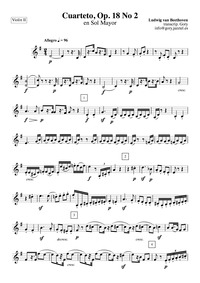 String Quartet No.2, Op.18 No.2 : Violin... Volume Op.18 No.2 by Beethoven, Ludwig van