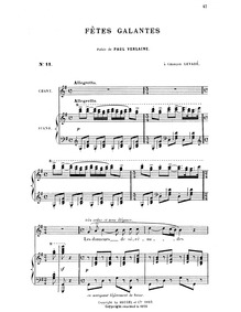 Fêtes galantes : Complete Score by Hahn, Reynaldo