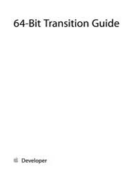 Apple Support Manuals : 64-bit Porting by Apple Computer Inc.