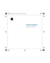 Apple Support Manuals : Air Port Express... by Apple Computer Inc.