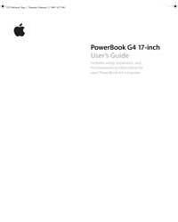 Apple Support Manuals : Powerbookg4 17In... by Apple Computer Inc.