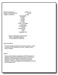 Resource Reservation Protocol (Rsvp) Ver... by Mankin, A.
