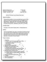 Madcap Multicast Scope Nesting State Opt... by Kermode, R.