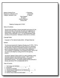 Telephony Routing Over Ip (Trip) by Rosenberg, J.