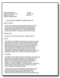 Legacy Resolver Compatibility for Delega... by Weiler, S.