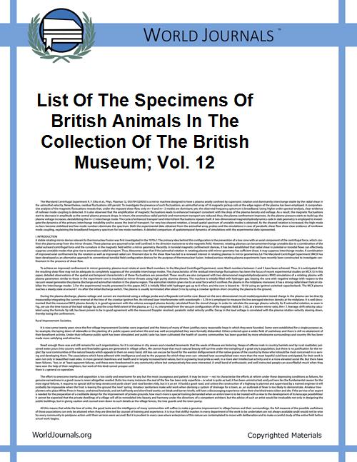 List of the Specimens of British Animals... Volume Vol. 12 by 