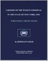 Report of the scientific Work of the sur... by Women's Hospital in the State of New York