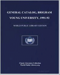 Bulletin, General Catalog Volume: 1991-1992 by Brigham Young University. Catalogs