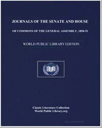 Journals of the Senate and House of Comm... Volume: 1850/1851 by North Carolina. General Assembly. Senate