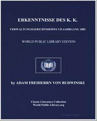Erkenntnisse des K. K. Verwaltungsgerich... by 