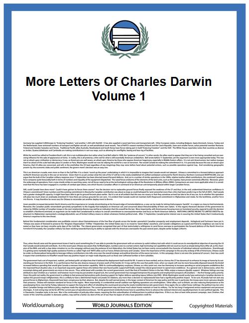More Letters of Charles Darwin Volume 1 by Darwin, Charles