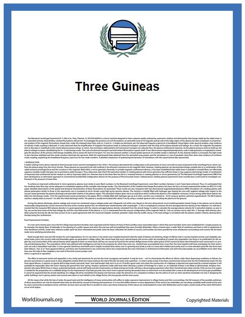 Three Guineas by Woolf, Virginia
